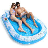 COMMOUDS Inflatable Tanning Pool Lounger Float, Large Suntan Tub Sunbathing Pool for Adults Water Lounge Tanning Raft Float, Blow Up Ball Pit