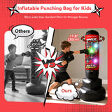 COMMOUDS 67" Kids Punching Bag with Digital Scoring, Inflatable Boxing Set Ages 6-14