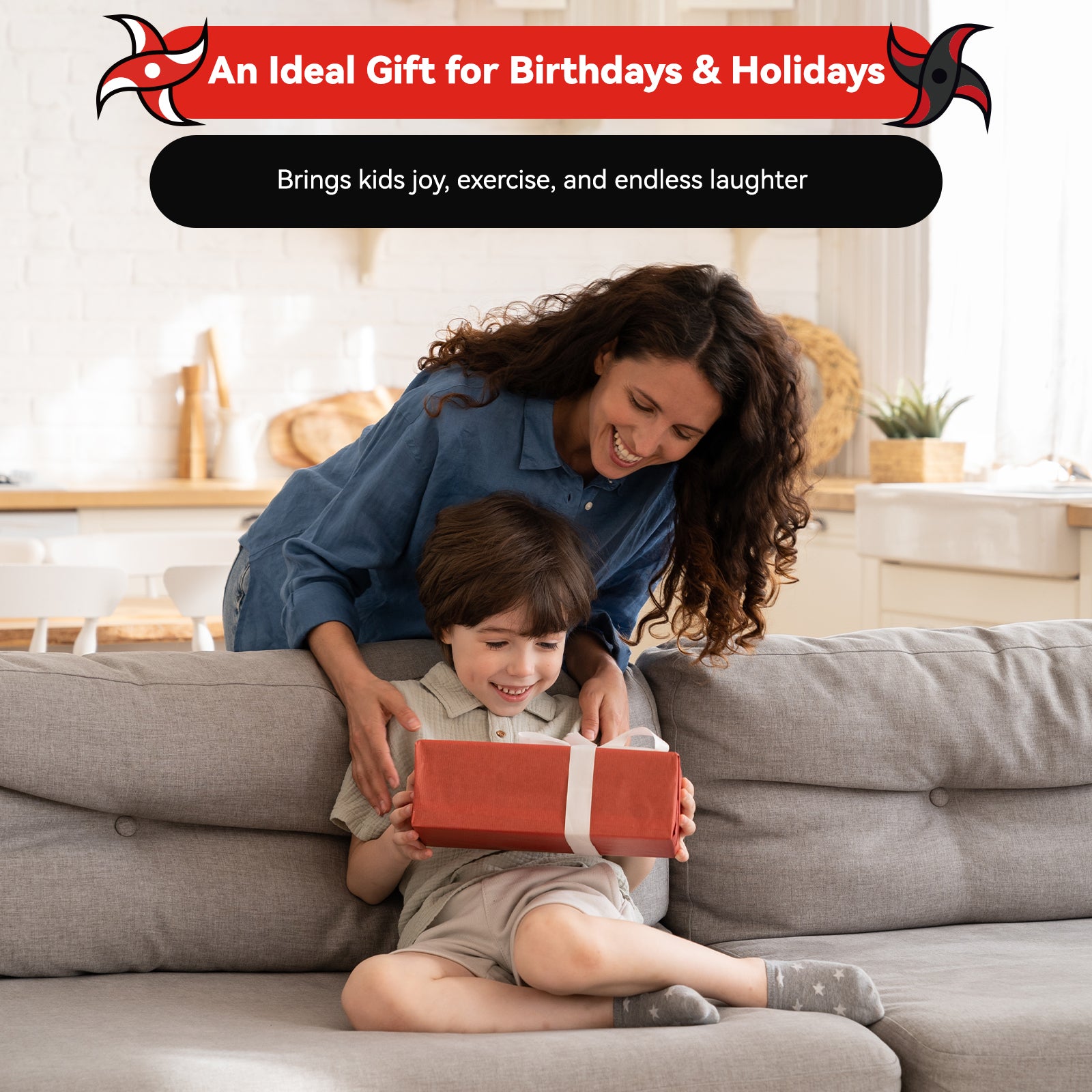 COMMOUDS 67inch Punching Bag for Kids, Inflatable Kids Boxing Set with Gloves, Fast Rebound Punching Bag for Practicing Karate, Taekwondo, MMA, Christmas/Birthday Gift for Boys Girls, Ages 6-14