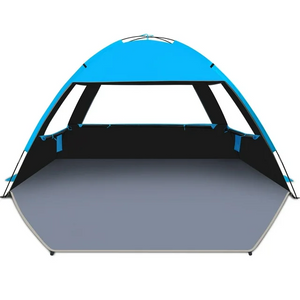 COMMOUDS Beach Tent Sun Shelter for 3-4 Person, UPF 50+ Beach Sun Shade Canopy, Portable, Easy Set-Up