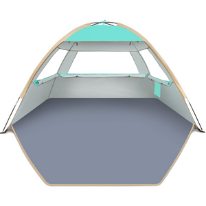 COMMOUDS Beach Tent Sun Shelter, UPF 50+ Beach Sun Shade Canopy, Portable, Easy Set-Up