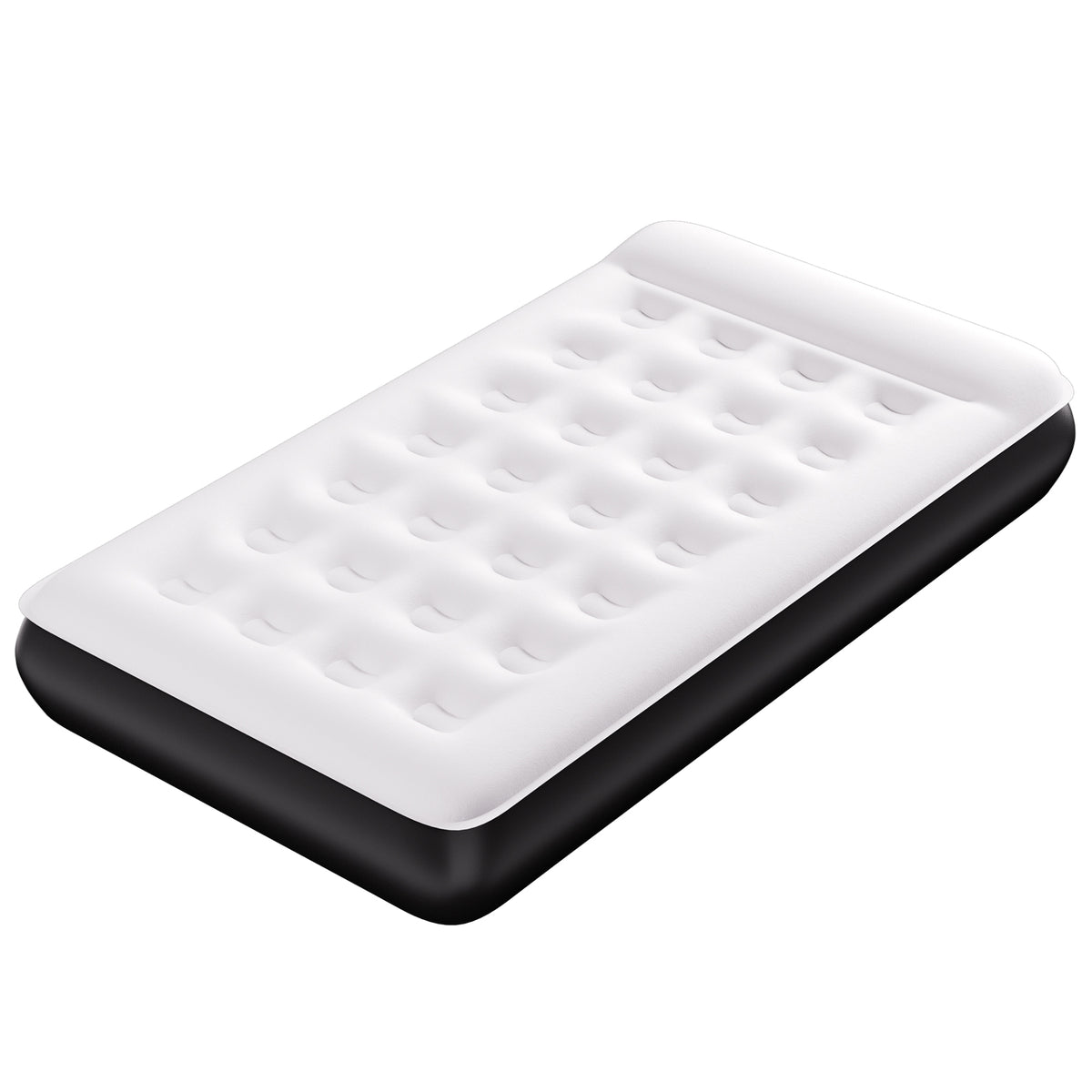 COMMOUDS Queen Air Mattress with Built-in USB Rechargeable Air Pump, 8" Raised Blow up Mattress with Built-in Pillow, Portable Inflatable Mattress, Air Bed for Camping, Travel, Home and Guest