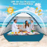 Commouds Portable UPF 50+ Beach Tent [Sliver]
