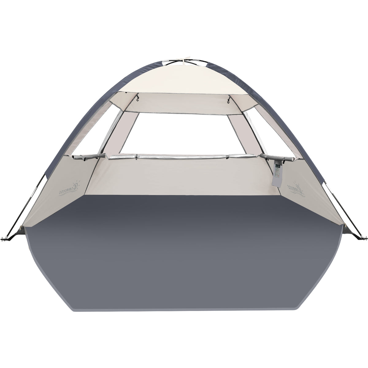 Commouds Portable UPF 50+ Beach Tent [Creamy Gray]