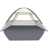 Commouds Portable UPF 50+ Beach Tent [Creamy Gray]